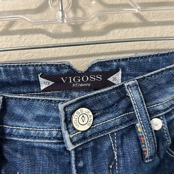 Vigoss FIT/Skinny Low Rise Distressed Blue Jeans Women's-26/ Junior's 1/2 - Picture 9 of 16